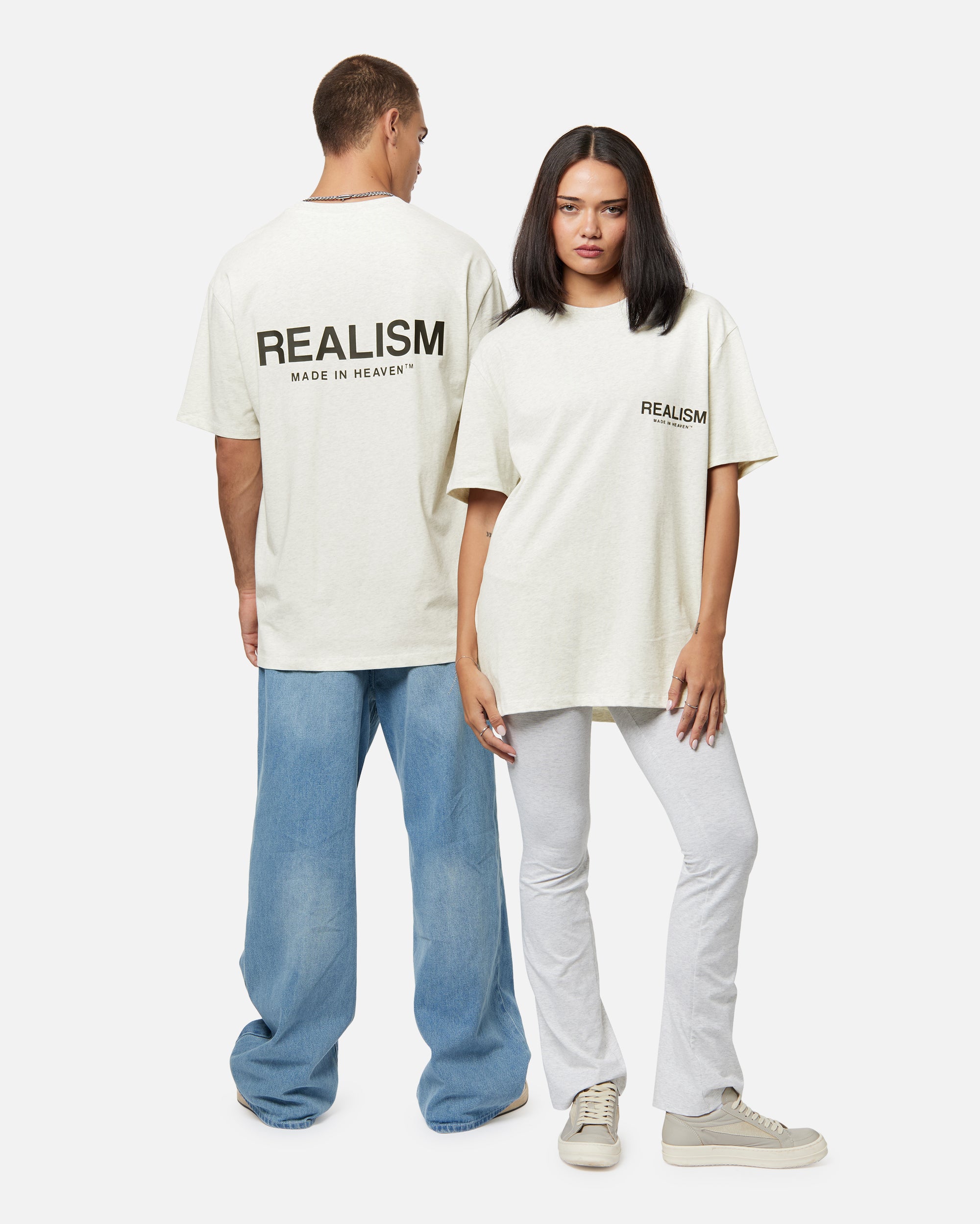 SSS Realism Heaven Logo Tee Oatmeal - Stylish Cotton T-Shirt for Men & Women | Perfect for Casual Wear, Street Fashion & Everyday Outfits