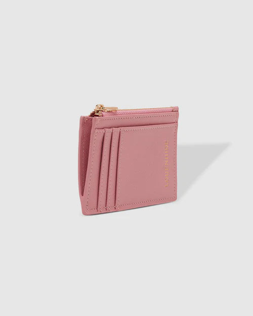 Louenhide Cara Cardholder - Bubblegum Pink Leather Wallet for Women | Slim RFID Blocking Credit Card Holder | Perfect for Everyday Use, Travel & Gift Giving