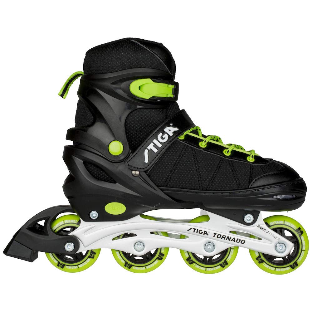 Stiga Str Tornado Kids Inline Skates - Adjustable Roller Skates for Boys & Girls Ages 5-12 - Perfect for Outdoor Play, Park Rides & Fitness Training