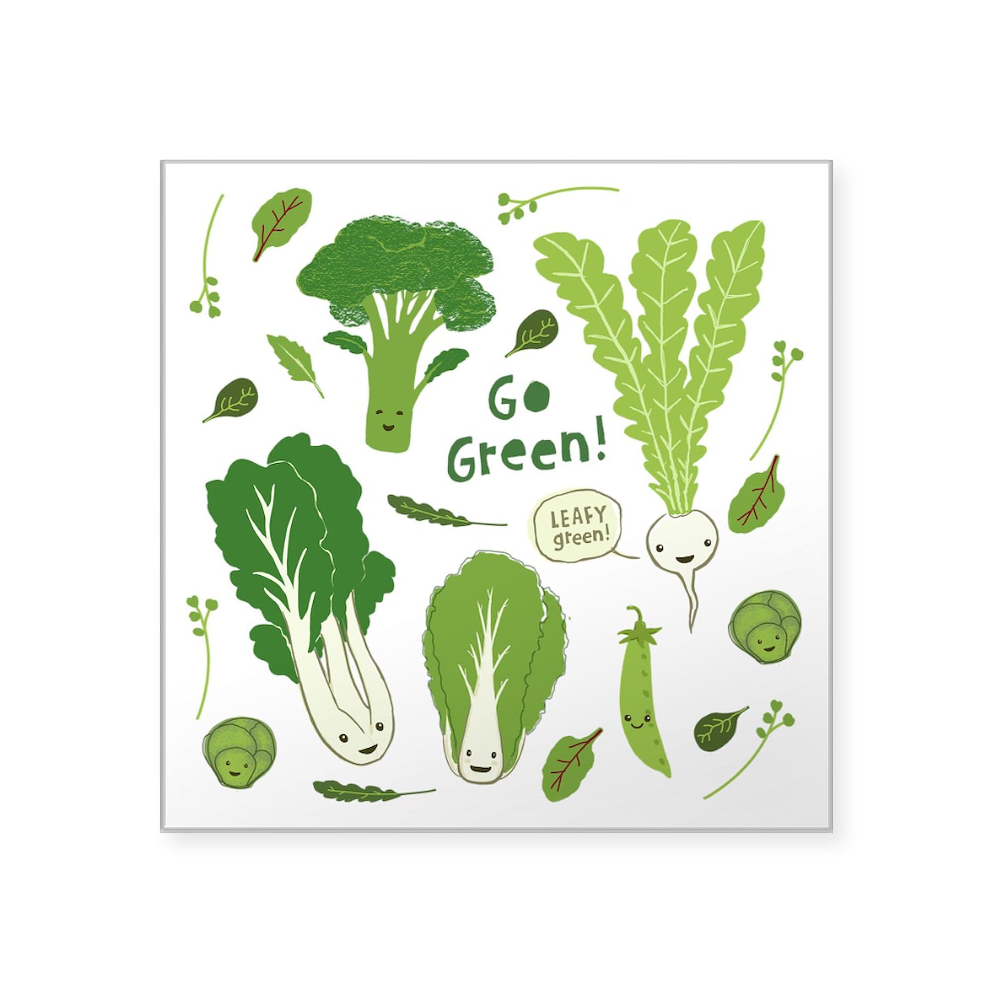 Eco-Friendly Green Pattern Square Sticker 3x3 Inch - Durable Bumper Decal for Cars, Laptops & Water Bottles | Perfect for Environmental Awareness & Personalization