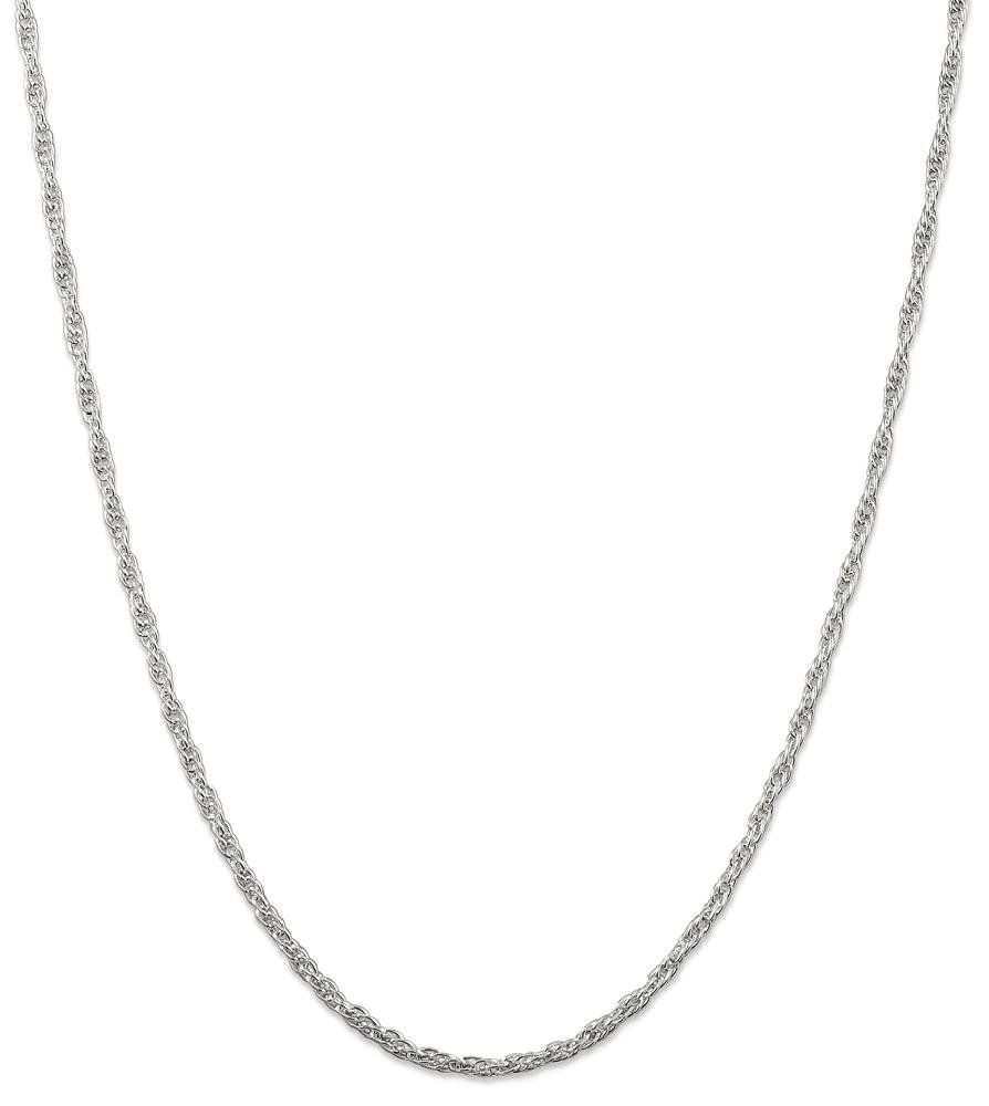 IceCarats 925 Sterling Silver 2.5mm Rope Chain Twisted Link Necklace for Women - Dainty & Elegant Jewelry Gift for Birthday, Anniversary, Valentine's Day
