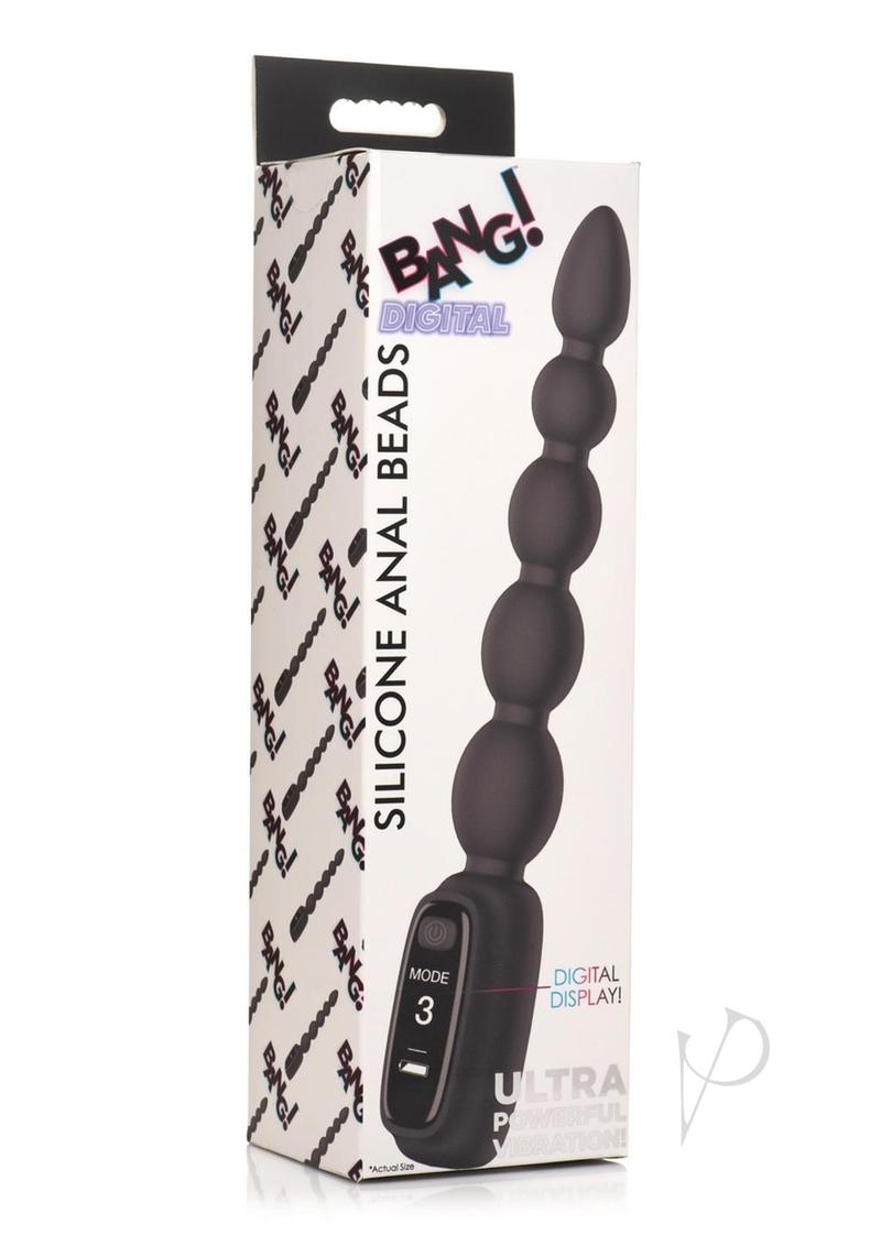 Bang! Digital Rechargeable Silicone Anal Beads - Black | Premium Adult Toy for Couples & Solo Play | Perfect for Sensual Exploration & Intimate Pleasure