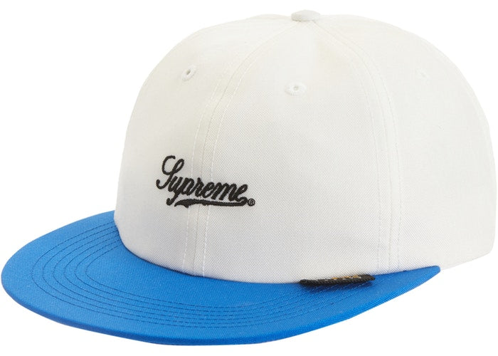 Cordura®️ Script Logo 6 Panel Baseball Cap - White Unisex Adjustable Hat for Outdoor Sports & Casual Wear