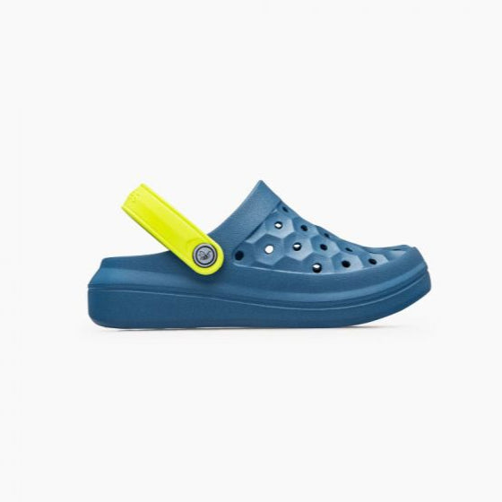 Joybees Midnight Teal and Citrus Toddler Varsity Clog - Comfortable Kids' Shoes for Playtime, School & Outdoor Activities