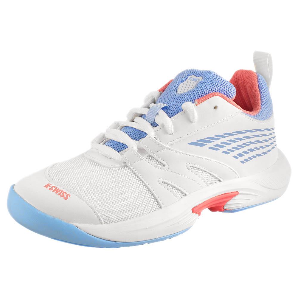 K Swiss Junior Speed Trac GS Kids Tennis Shoes - Bright White/Open Air - Lightweight & Durable for Court Play & Casual Wear