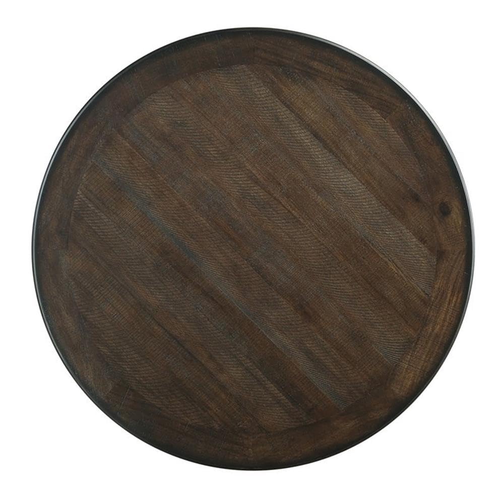 Lexicon Transitional Wood Counter Height Dining Table - Brown/Black Finish - Perfect for Kitchen Islands, Breakfast Nooks & Small Space Dining Rooms