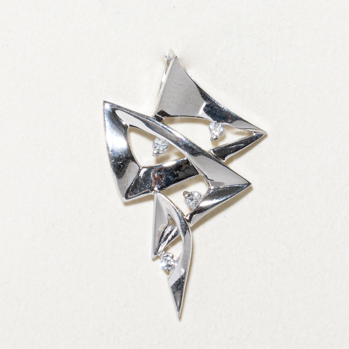 0.04ctw Diamond Abstract Pendant Necklace - Elegant Minimalist Jewelry for Women, Perfect for Weddings, Anniversaries & Special Occasions