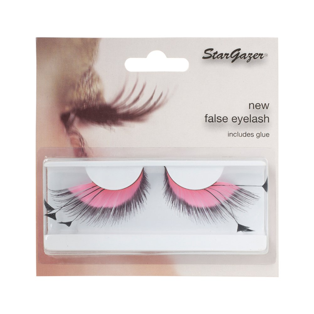 Stargazer Feather Eye Lashes Style 53 - Synthetic False Eyelashes with Glue Included | Dramatic Fluttery Look for Parties, Halloween & Special Occasions