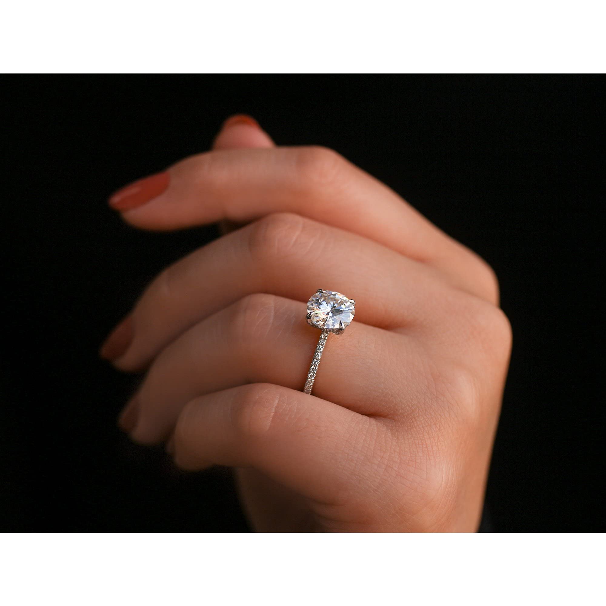 Kobelli Moissanite Wrap Basket Engagement Ring for Women - Elegant Wedding Band, Durable 925 Sterling Silver, Perfect for Proposals & Anniversaries