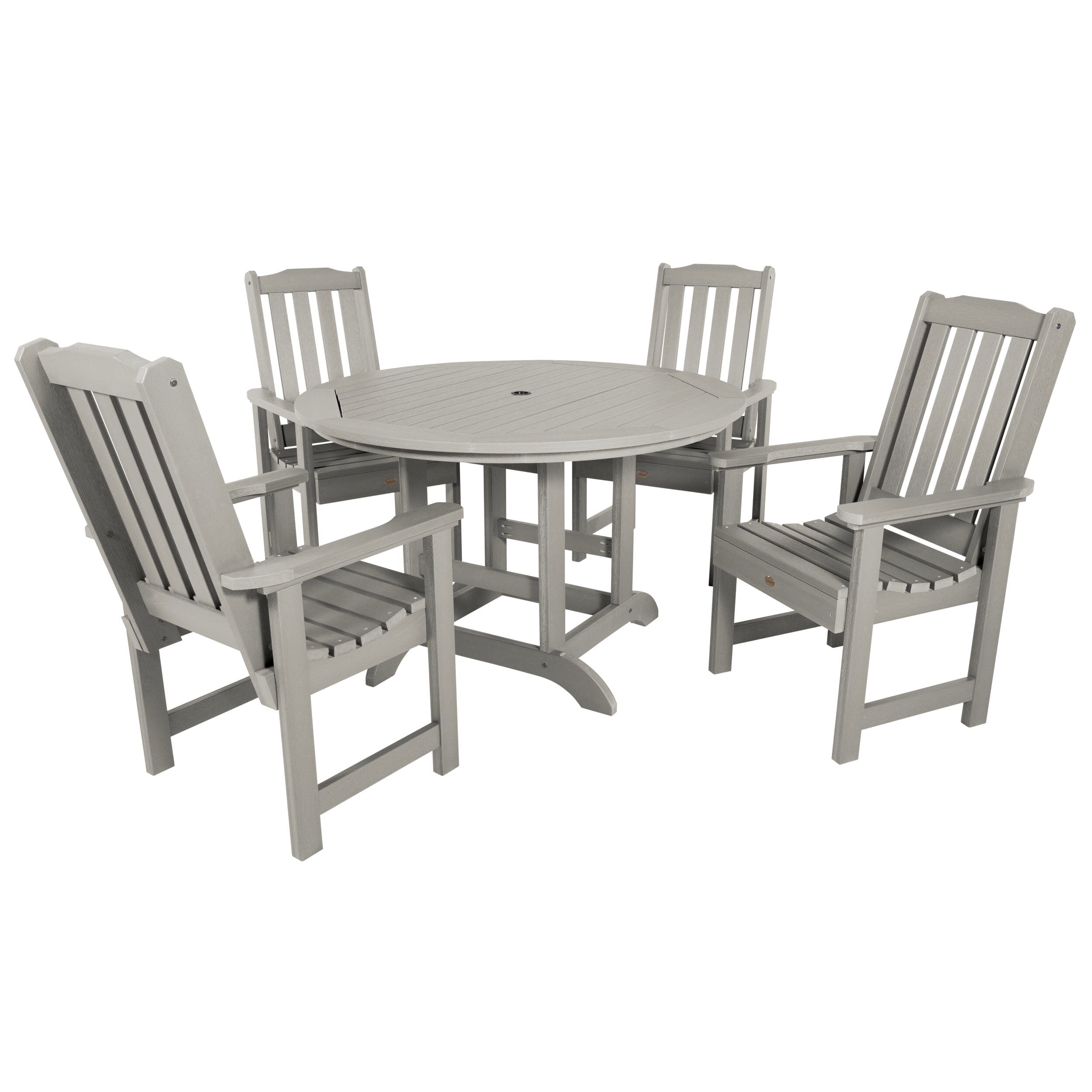 Lehigh 5-Piece 48-Inch Round Dining Table Set with Chairs - Perfect for Small Spaces, Kitchens, and Outdoor Patios