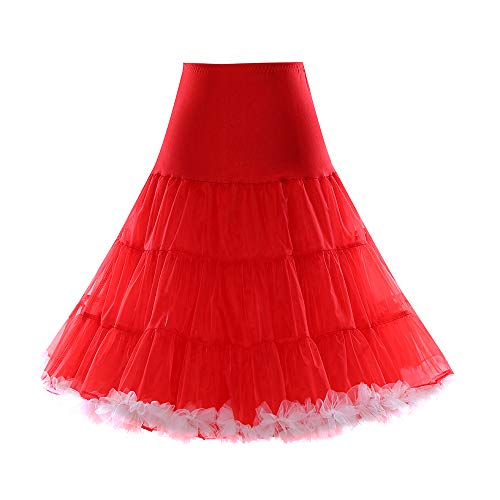 Red With White Frill