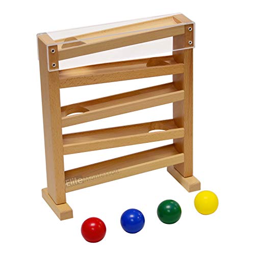 Montessori Ball Tracker Toy - Wooden Educational Activity for Toddlers & Kids - Develops Fine Motor Skills & Hand-Eye Coordination - Perfect for Home, Classroom & Daycare Learning