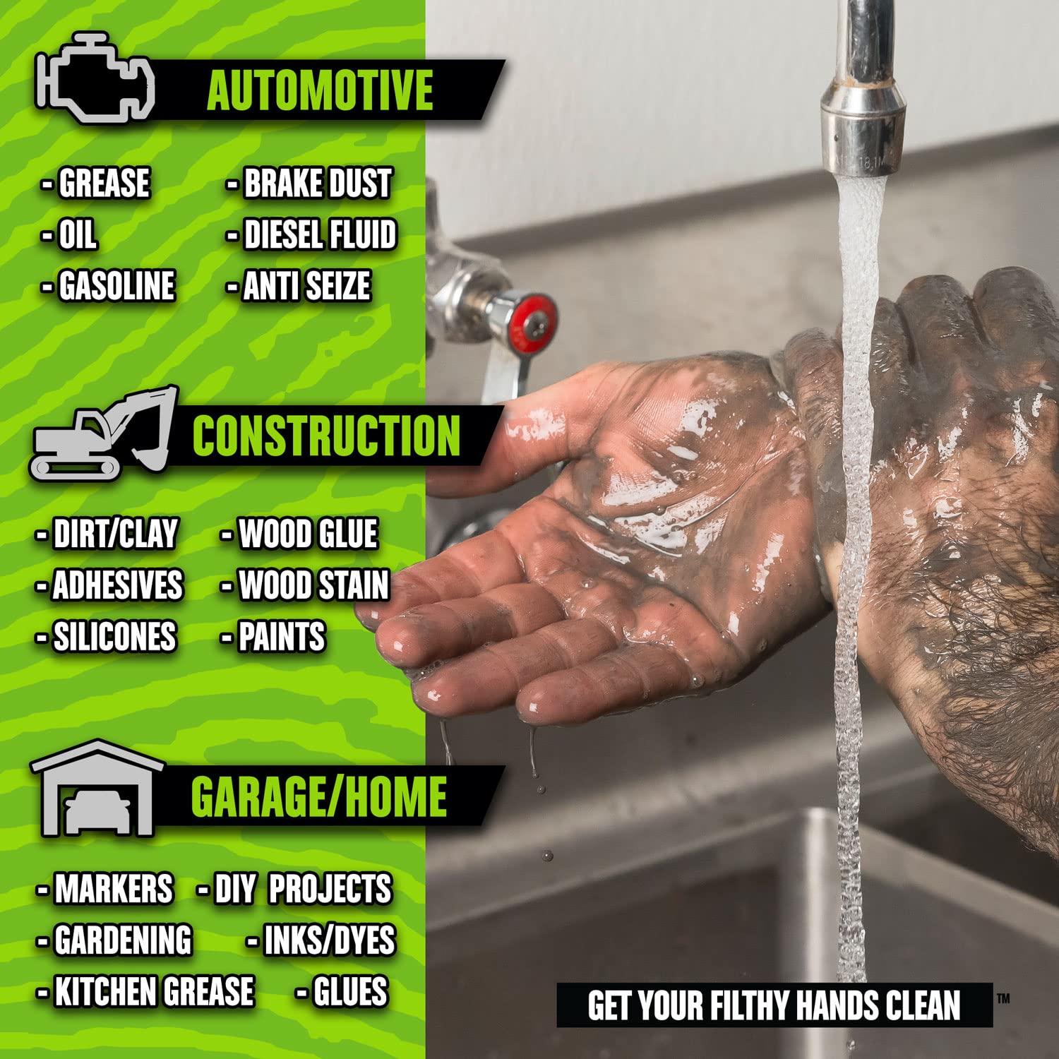 Grip Clean Heavy-Duty Hand Cleaner for Mechanics - Natural Pumice & Clay Soap for Grease & Dirt - Coconut Oil Moisturizing Formula - Flat Top Gallon Jug Refill (2-Pack) - Ideal for Auto Shops, Construction & Industrial Work