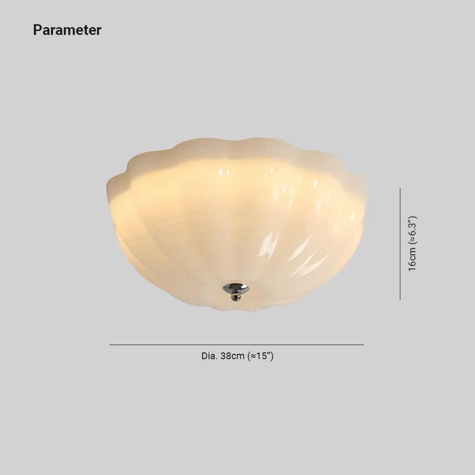 Modern Shell Shaped Glass Ceiling Light - Elegant Coastal Home Decor for Living Room, Bedroom & Dining Area