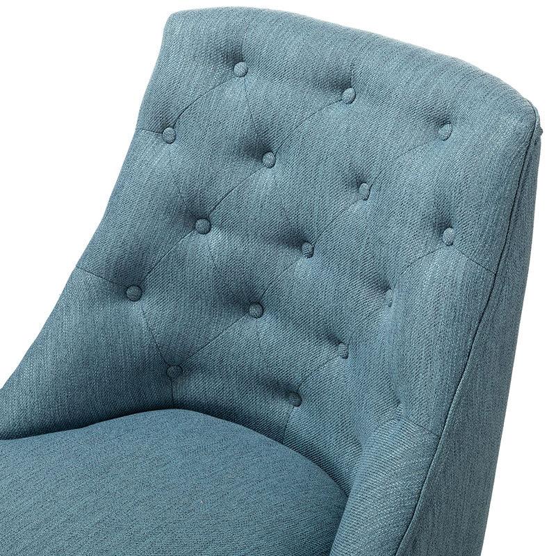 Estelle Upholstered Tufted Office Chair - Ergonomic Desk Chair with Lumbar Support for Home & Office Workspace | Comfortable Computer Chair for Long Hours Sitting