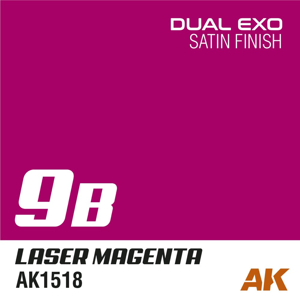 AK Interactive AK1551 Dual Exo Set - Ranger Pink (9A) & Laser Magenta (9B) - Premium Acrylic Paint for Miniature Painting, Scale Models & War Gaming - Perfect for Tabletop Gaming, Cosplay & DIY Crafts