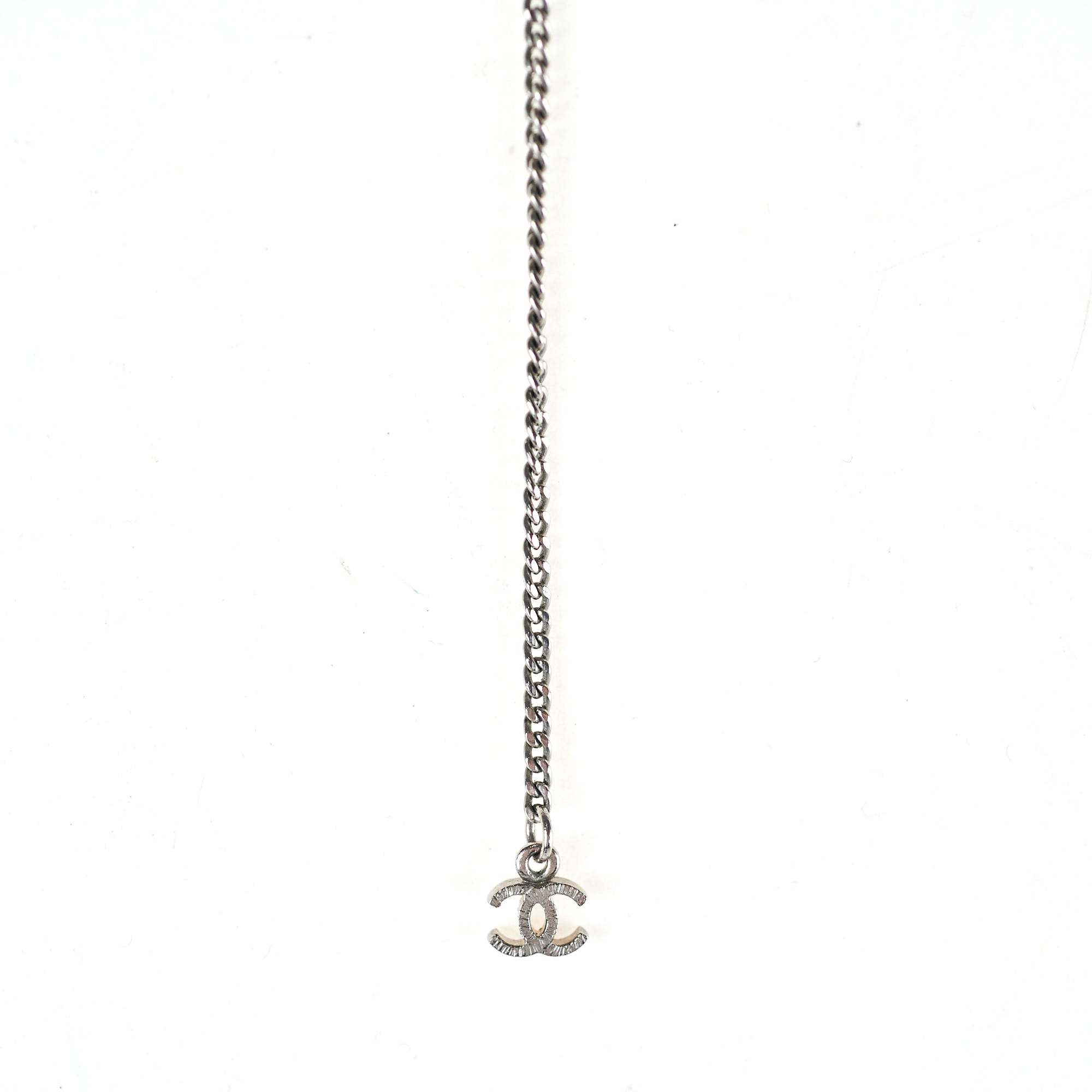 Chanel CC Silver Necklace for Women - Elegant Costume Jewelry for Party, Wedding & Everyday Wear