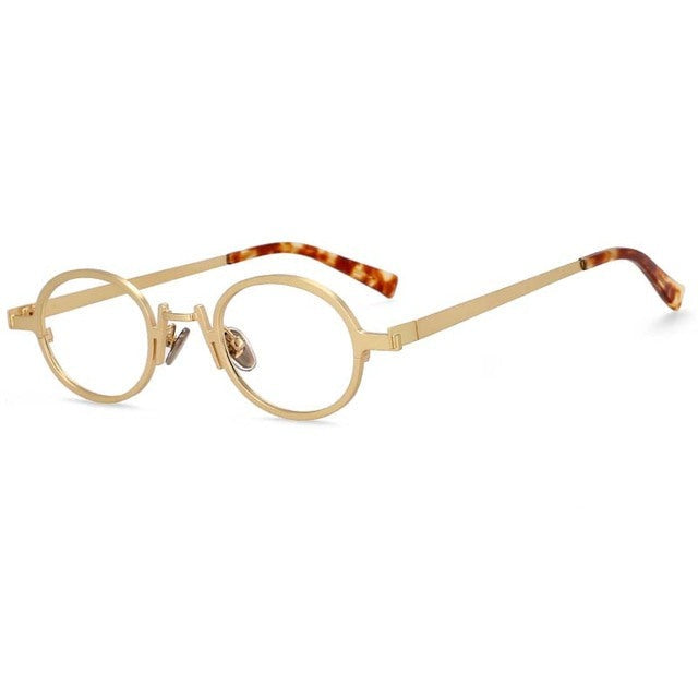 Alden Personality Brand High-Quality Metal Punk Glasses Frame - Stylish Eyewear for Alternative Fashion & Gothic Lovers