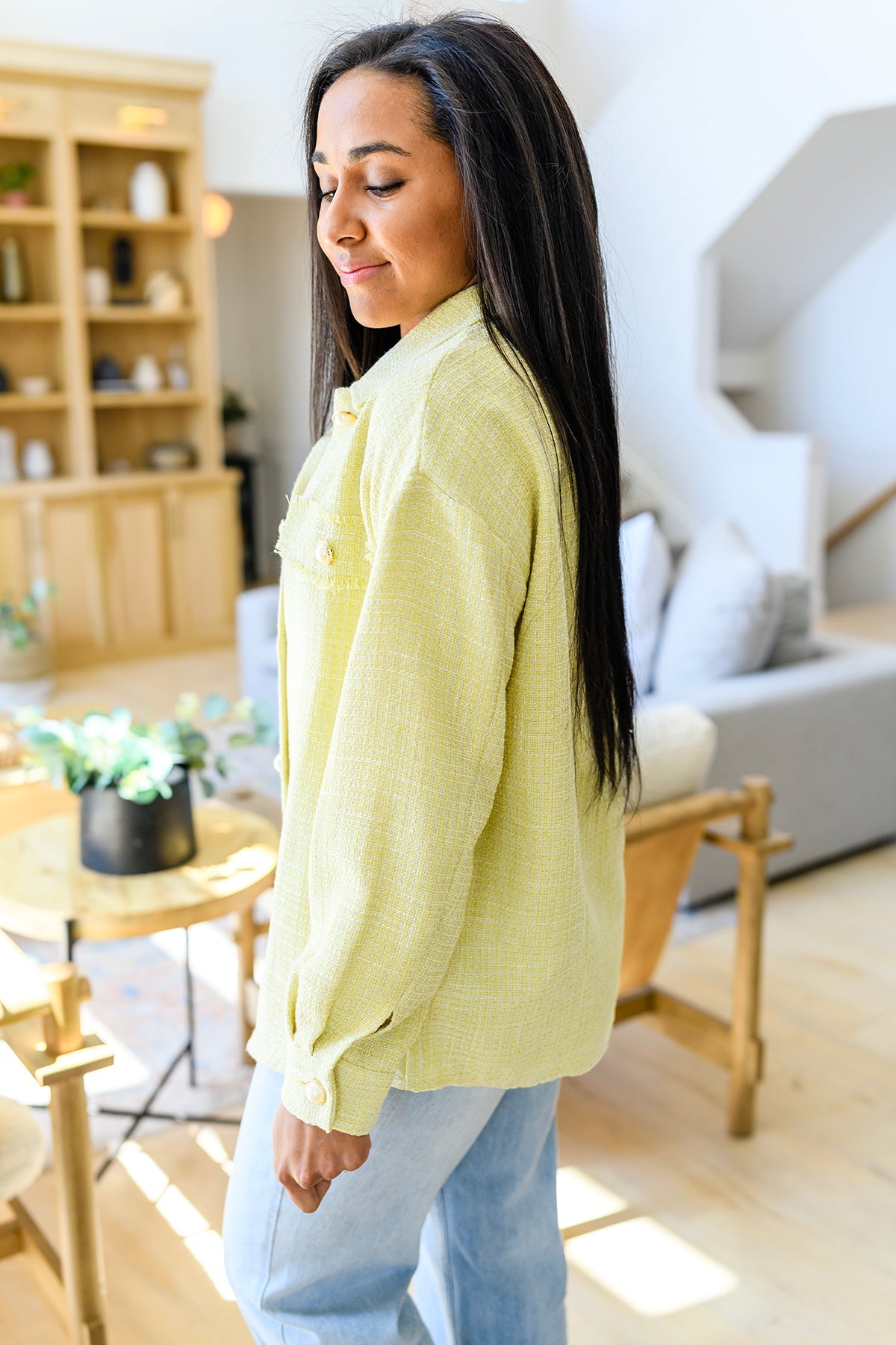 Yellow Daydreams Shacket - Cozy Overshirt for Women | Perfect for Fall Layering & Casual Outfits