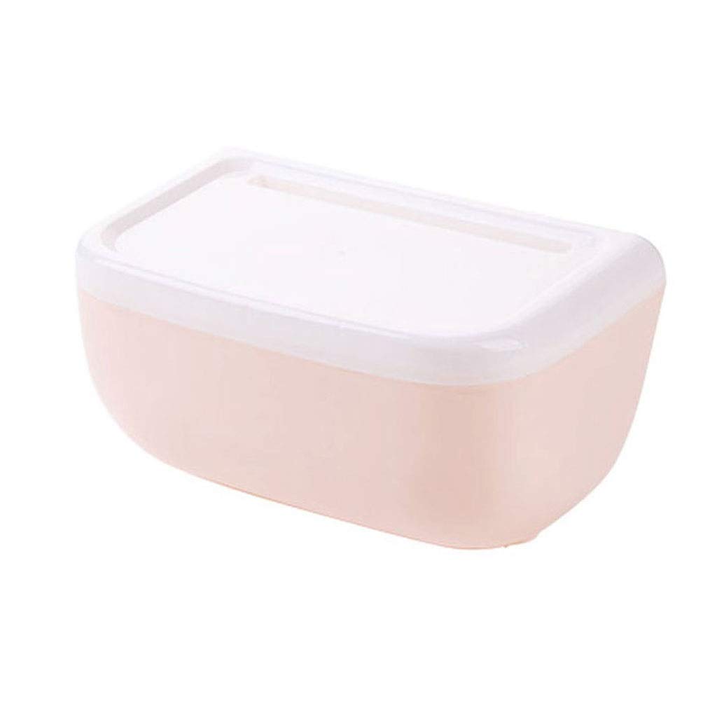 Waterproof Pink Tissue Box Cover - Punch-Free Bathroom & Toilet Paper Holder, Decorative Tissue Box Organizer for Countertop, Vanity, and Home Decor (Pink) - Perfect for Bathrooms, Kitchens, and Living Rooms