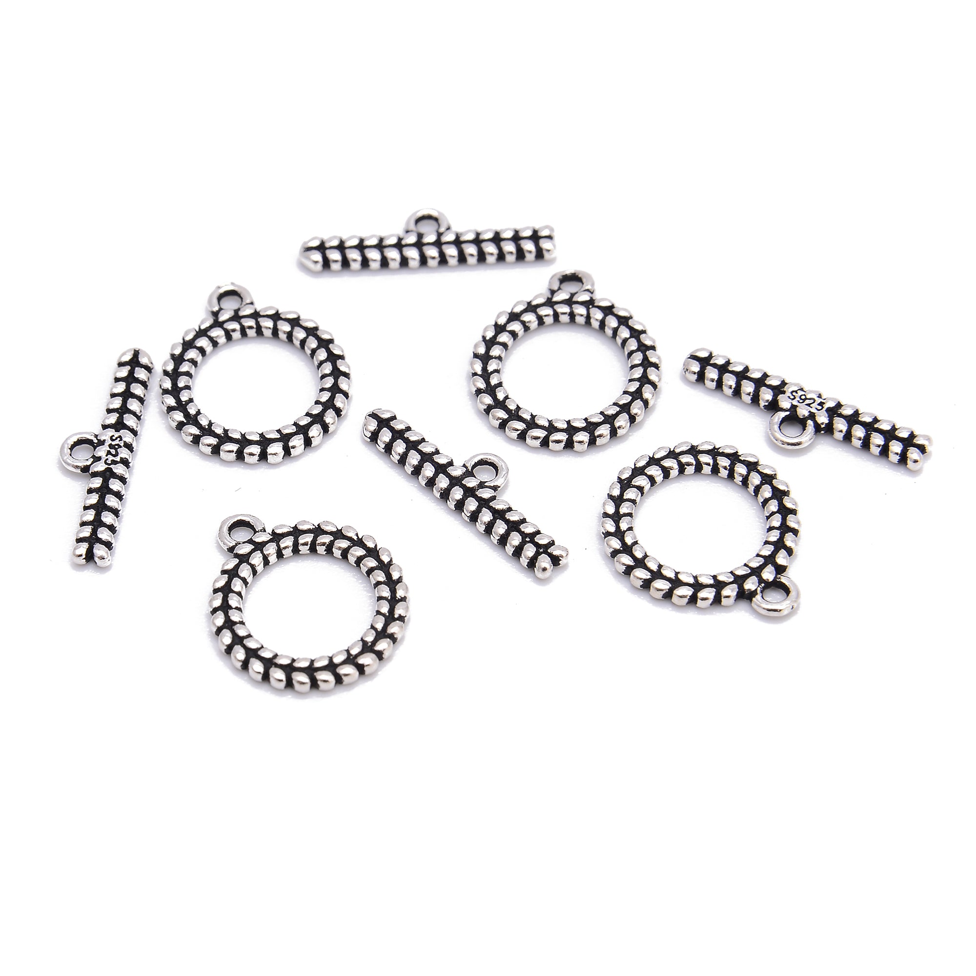 925 Sterling Silver Anti-Tarnish Wheat Ear OT Clasp (14.5x20mm) - 2 Sets per Bag - Perfect for Jewelry Making, DIY Crafts & Earring Repair