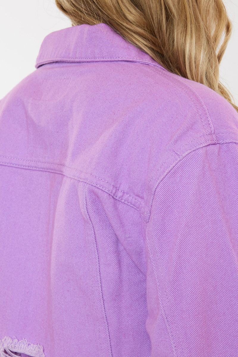 Stylish Women's Crystal Embroidered Denim Jacket - Trendy Fashion for Casual Outings & Night Out