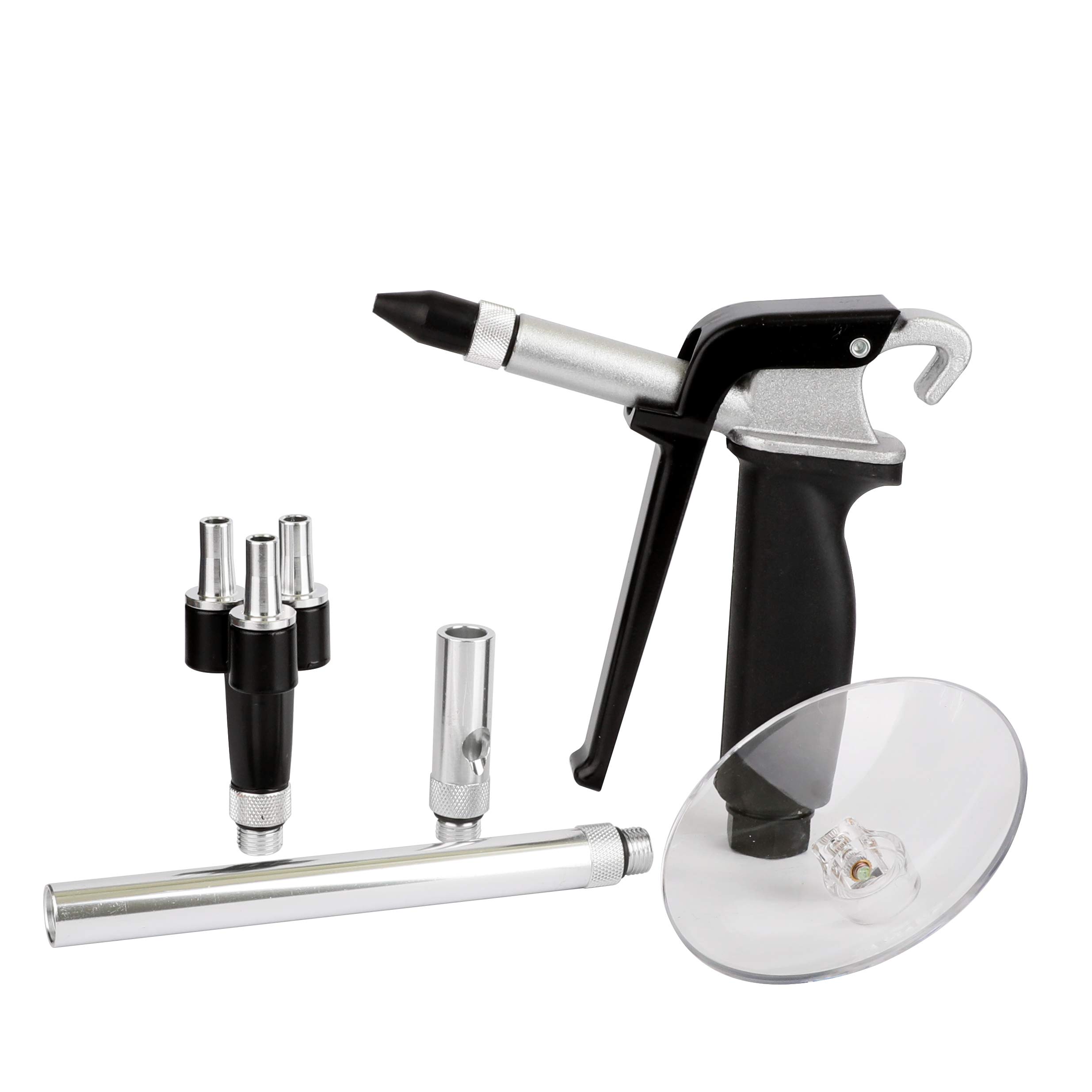 WYNNsky High Flow Air Blow Gun Kit with Rubber Tip, Tri-Thrust Tip & Xtreme-Flo Nozzle - 6 Inch Extension & Chip Guard - 6-Piece Air Compressor Accessories Set for Automotive Cleaning, Woodworking & Industrial Applications