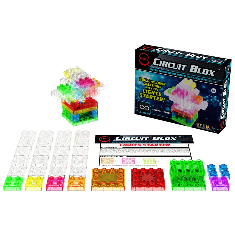 Circuit Blox™ Sound Activated Dancing Lights Kit - STEM Educational Toy for Kids - Perfect for Classroom Science Projects & Interactive Learning Activities