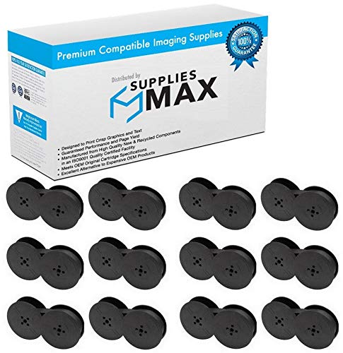 Compatible Replacement Ribbons for 125/225/440 Paper Tiger Black Printer (12-Pack P6050_12PK) - Ideal for Office, Retail, and Warehouse Label Printing