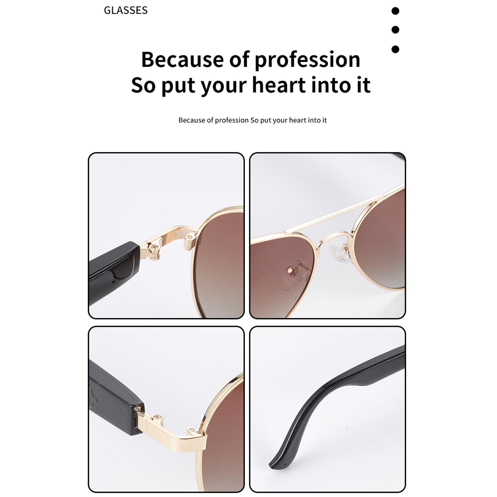 Smart Bluetooth Audio Sunglasses with Fast Charging - Hands-Free Music & Calls for Running, Cycling & Outdoor Activities