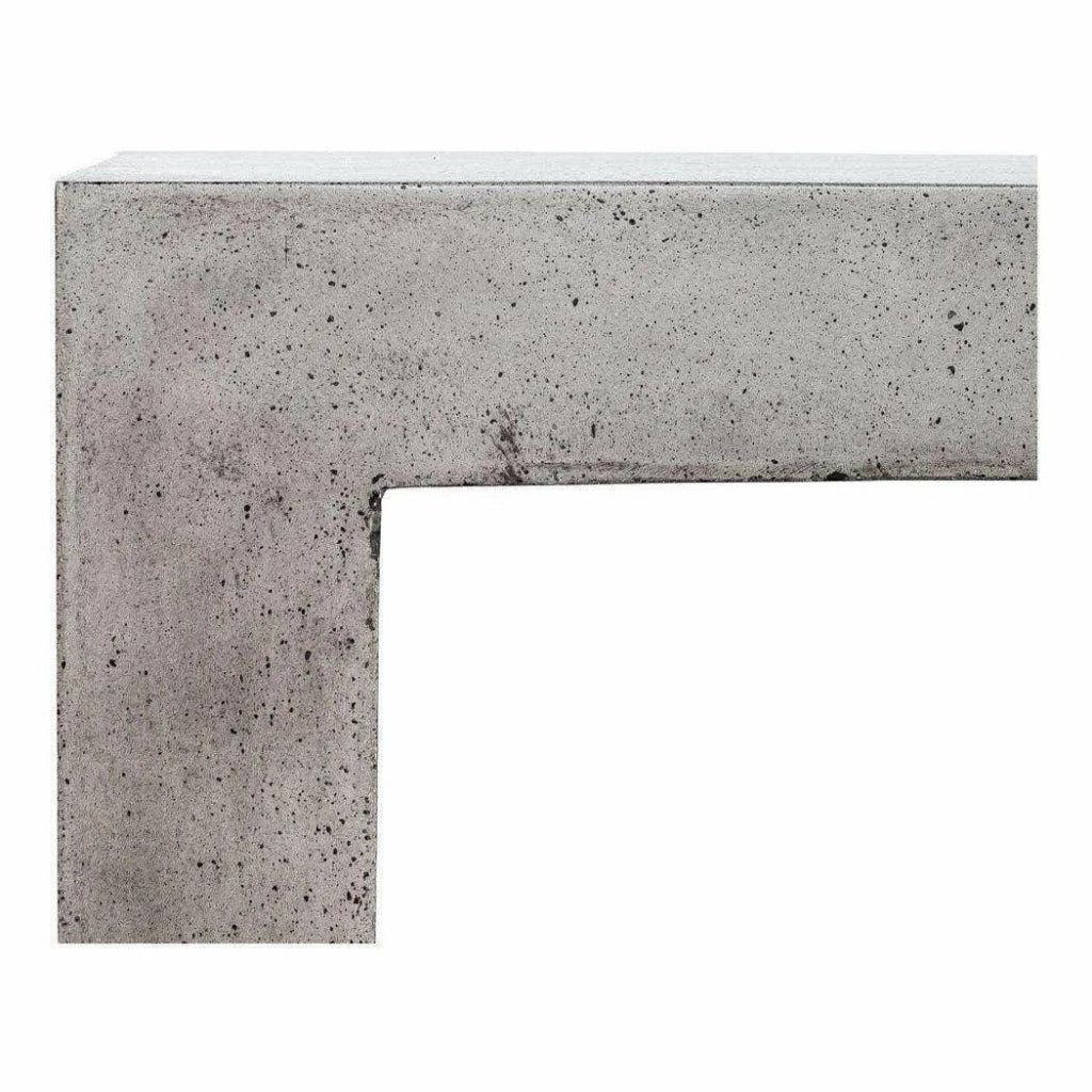 55.25 Inch Outdoor Bench Grey Contemporary - Modern Patio Furniture for Garden, Backyard, and Poolside Relaxation