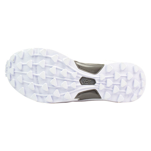 Kookaburra KC 3.0 Rubber Shoes for Men & Women - White/Silver - Non-Slip Comfortable Athletic Sneakers for Running, Walking & Gym Workouts