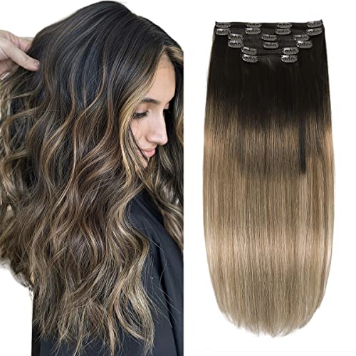 Premium 100% Human Hair Clip-In Extensions - Silky Straight Hair Extensions for Length & Volume | Perfect for Parties, Weddings & Everyday Styling