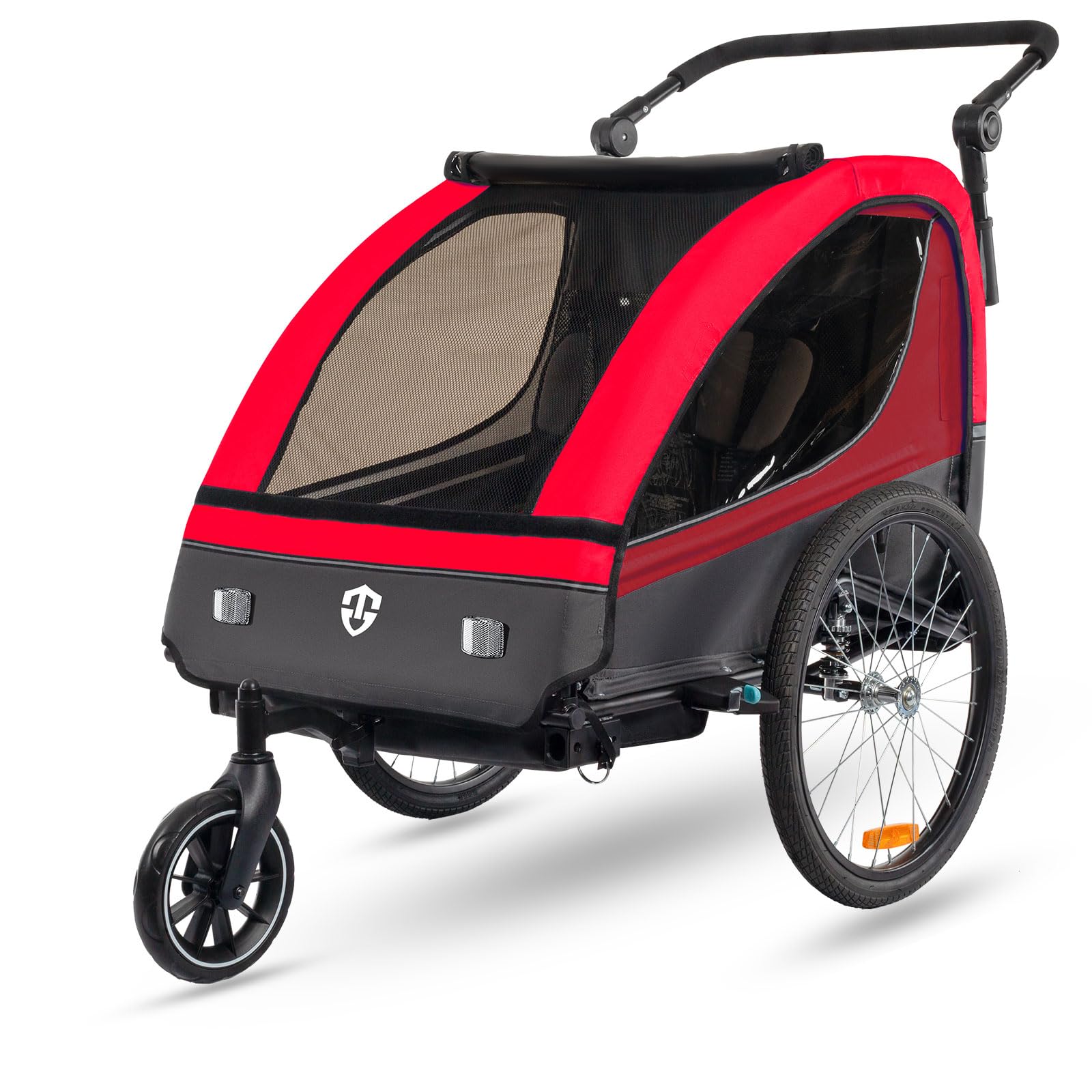 TIGGO VS 2-in-1 Bike Trailer & Stroller - Double Seat Bicycle Carrier for Toddlers and Kids - Perfect for Cycling, Jogging, and Family Outdoor Adventures