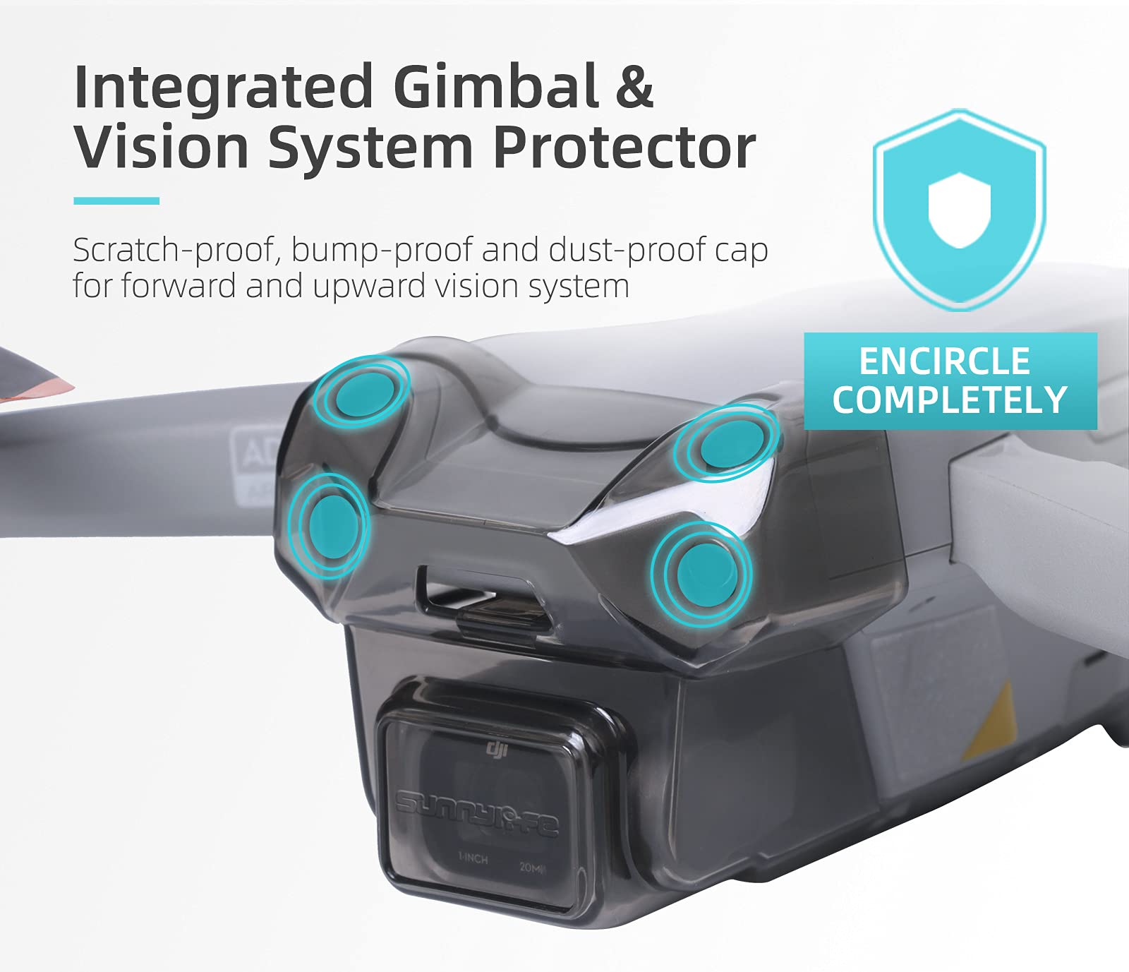 DJI Air 2S Lens Cap & Gimbal Guard Protector - Compatible with DJI Air 2S Drone Accessories - Secure Protection for Camera Lens & Gimbal - Perfect for Aerial Photography & Travel Adventures