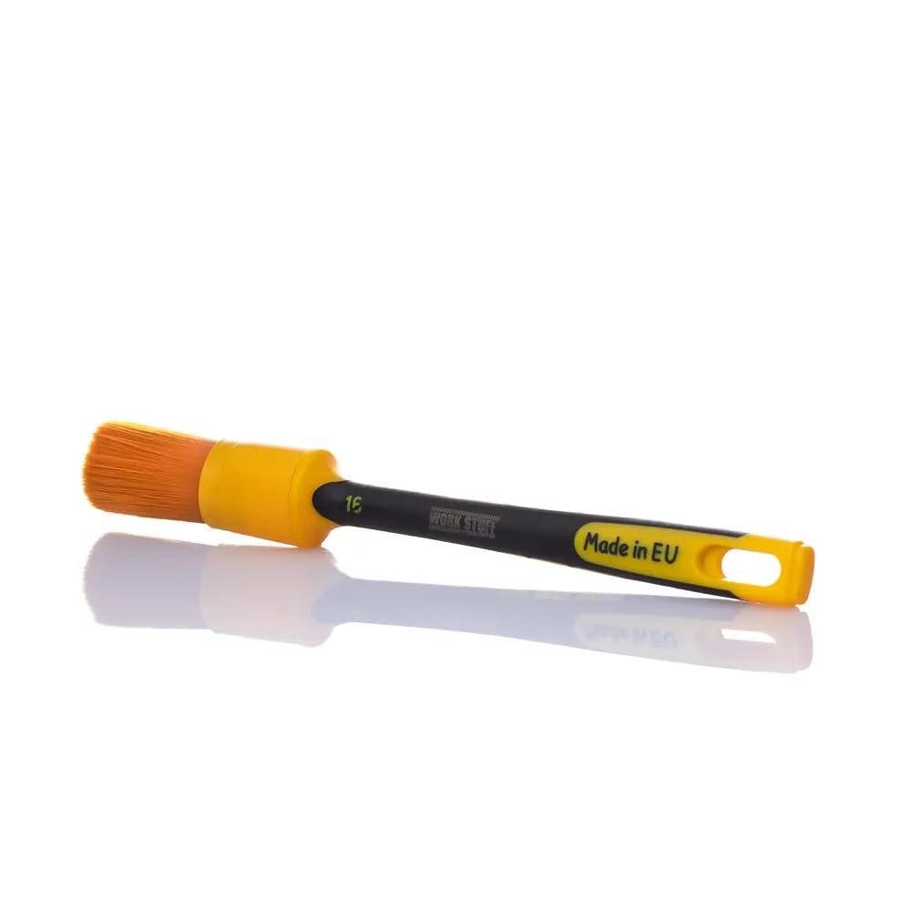 Chemical Resistant Rubber Detailing Brush - 30mm Albino Orange Work Stuff for Auto Detailing, Industrial Cleaning & DIY Projects