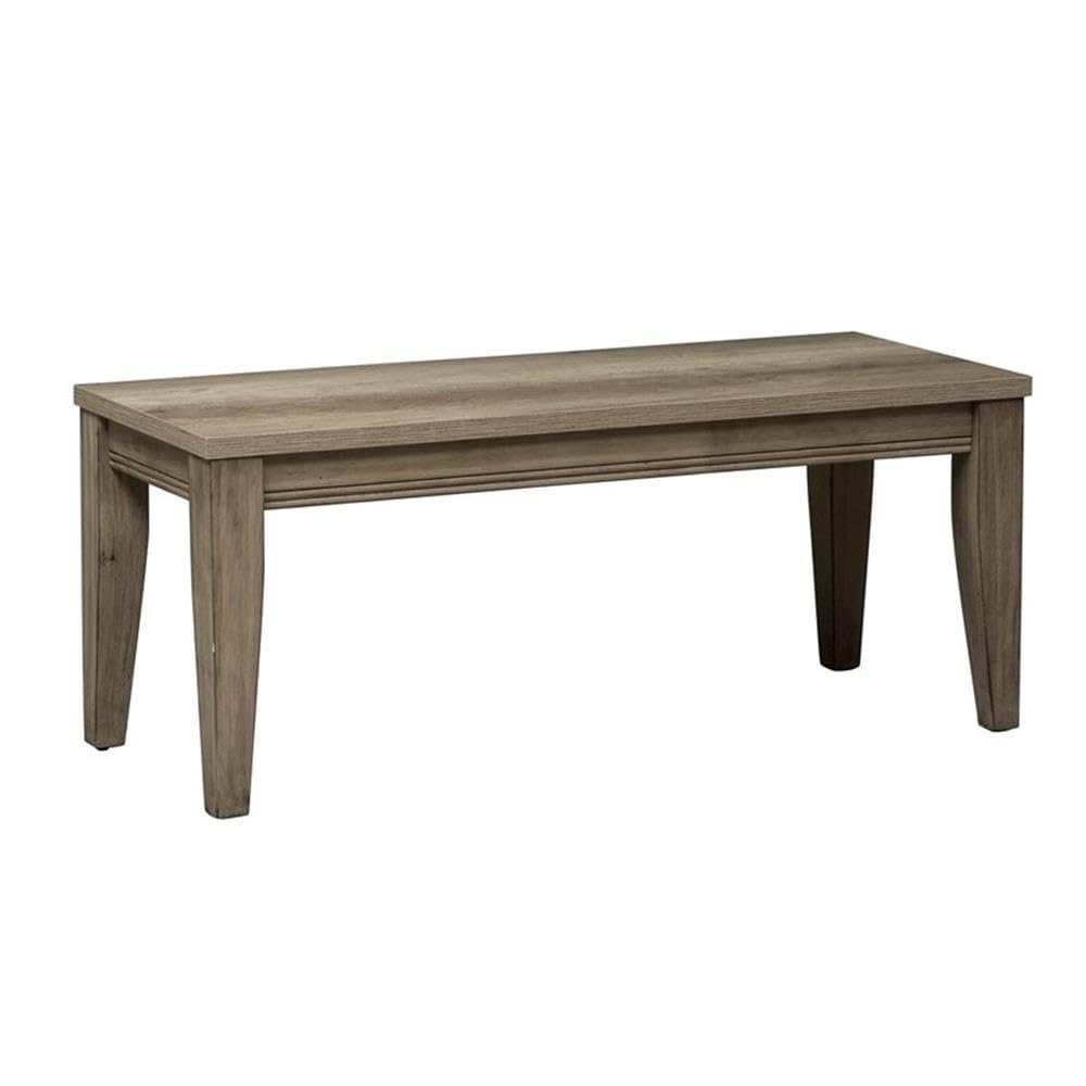 Liberty Furniture Sun Valley Light Brown Bench (RTA) - Ready-to-Assemble Entryway Bench for Hallway, Bedroom & Living Room - Rustic Farmhouse Style Seating with Storage