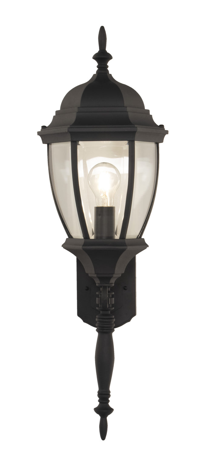 Textured Black Bent Glass Cast Single Light Wall Sconce - Perfect for Bedroom, Hallway, and Entryway Lighting