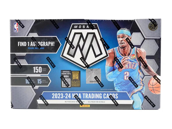 2023-24 Panini Mosaic Basketball Hobby Box - 12 Packs with Autograph & Memorabilia Cards - Perfect for NBA Collectors & Card Investors