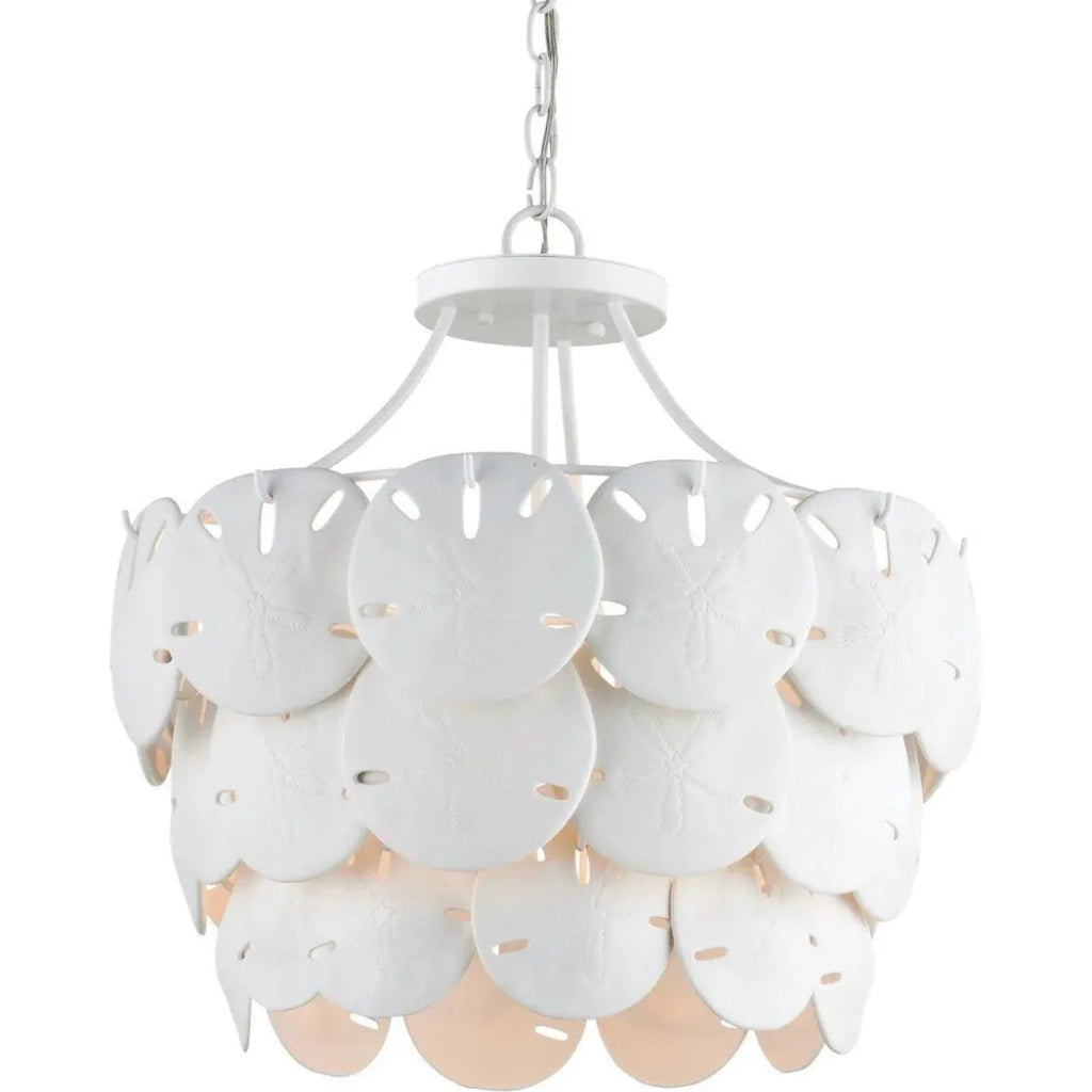 20.75 Inch Tulum Iron & Bone China White Chandelier - Elegant Ceiling Light Fixture for Dining Room, Living Room & Bedroom Decor