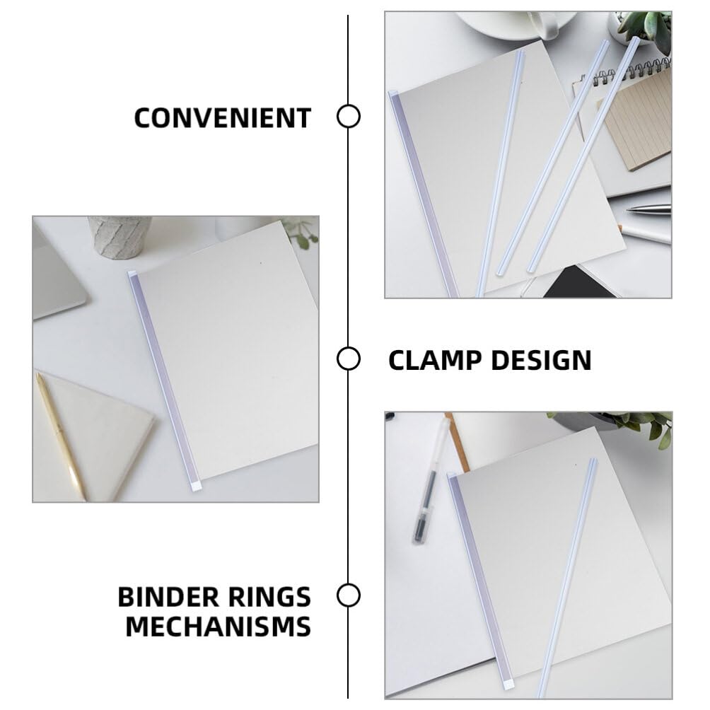 A4 Spine Binding Bars - 30 Sheet Capacity for Report Covers, School & Office Use
