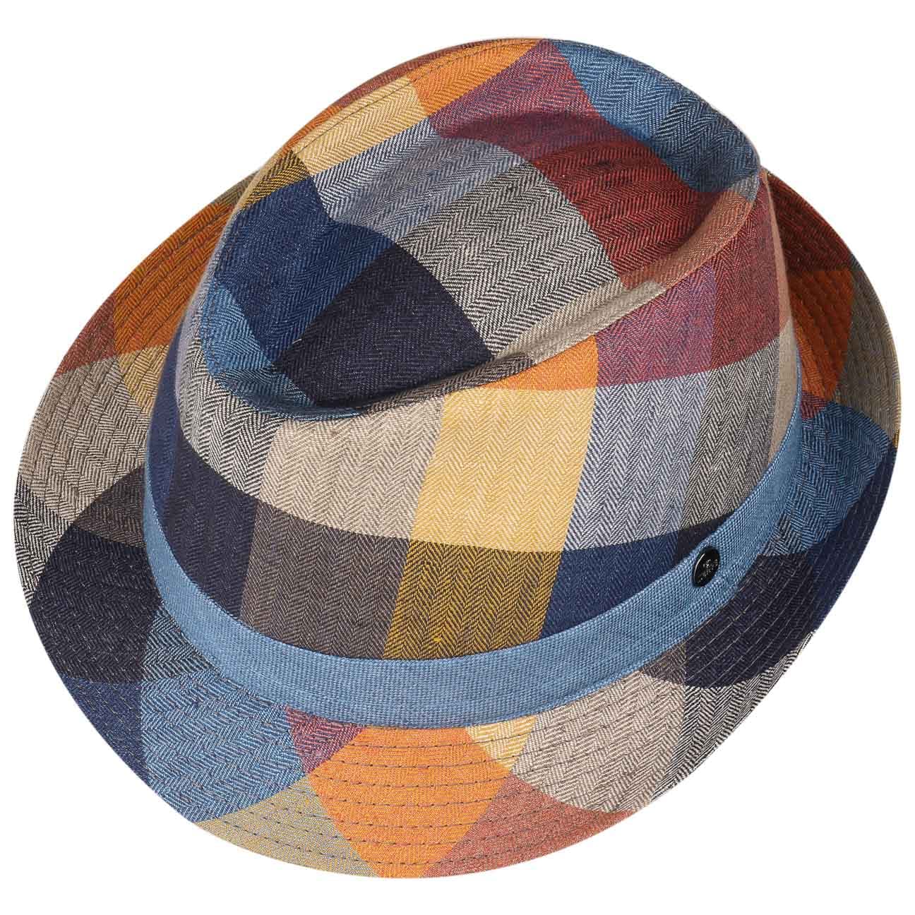 Payato Checks Trilby Linen Hat by Lierys - Stylish Summer Fedora for Men & Women | Perfect for Beach, Outdoor, and Casual Wear
