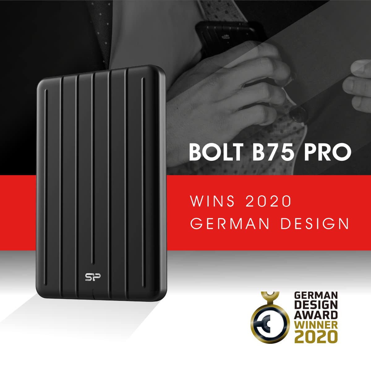 1TB Rugged Portable SSD USB 3.2 Gen 2 - for PC, Mac, Gaming Consoles