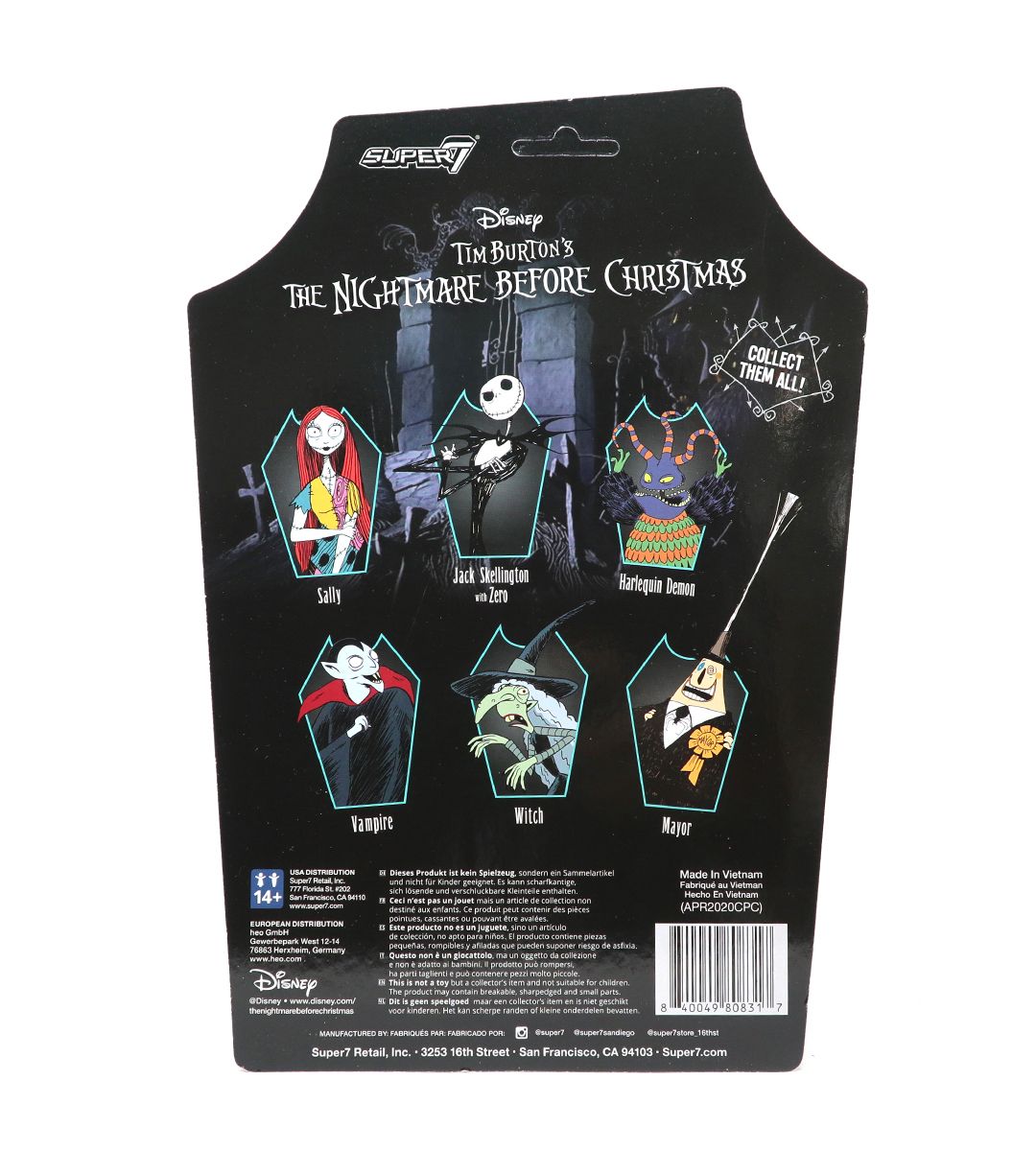 Demon Arlequin Tim Burton's The Nightmare Before Christmas ReAction Figure - Collectible Movie Character Toy for Halloween & Christmas Decorations