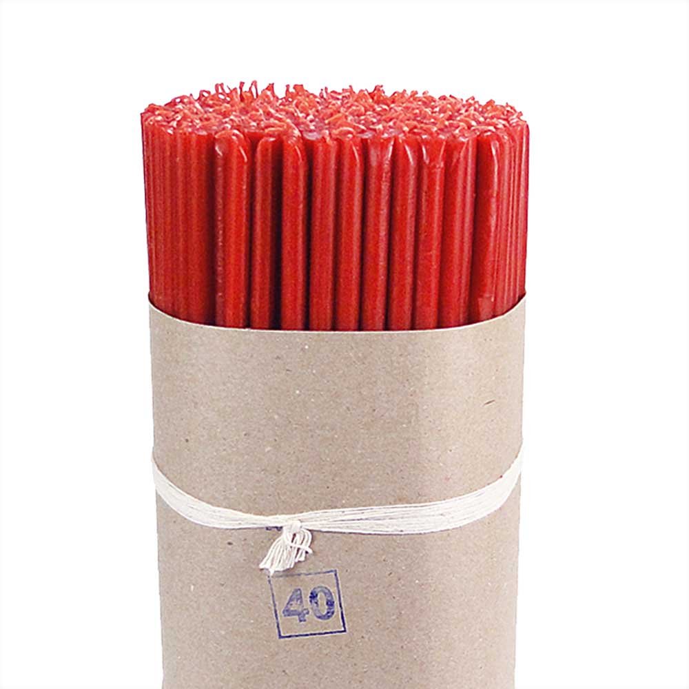 500pcs Red Altar Candles 4.9kg - Drip-Free, Soot-Free, 24.5cm Long - Perfect for Easter, Christmas & Church Ceremonies