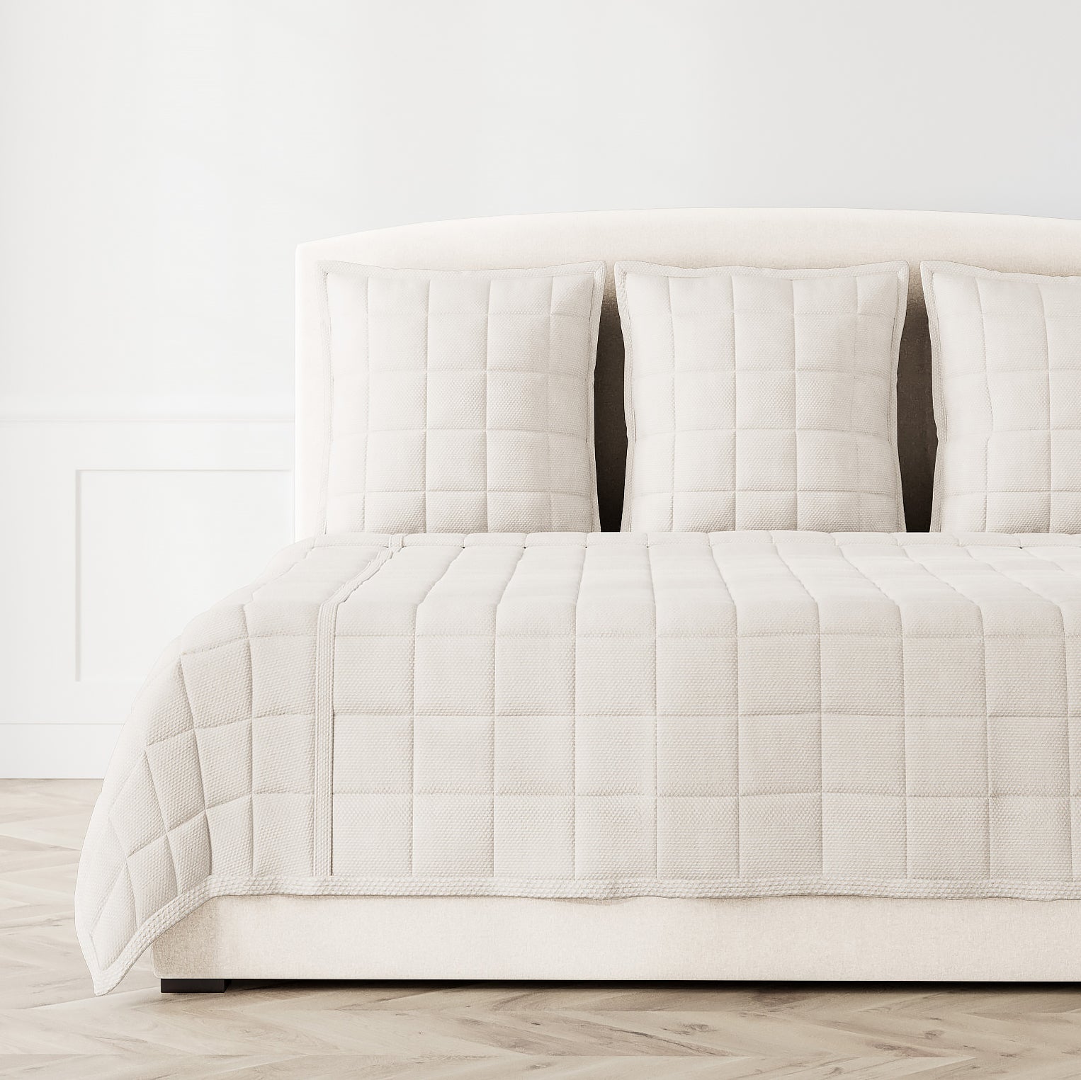 Luxury Panama Quilted Coverlet & Euro Sham Set - Soft Bedding Ensemble for Master Bedroom Decor - Perfect for Hotel-Style Comfort & Elegant Home Styling