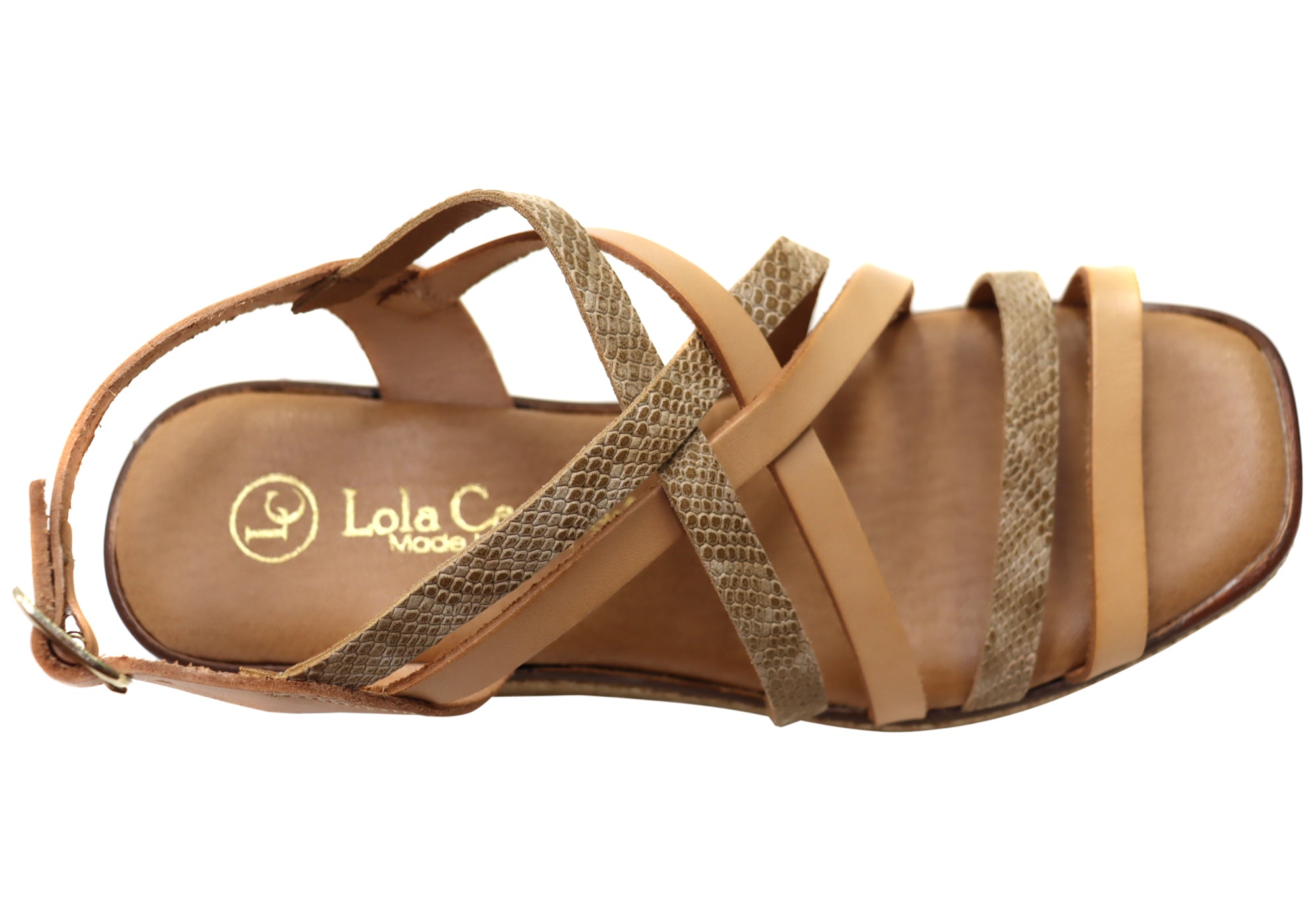 Lola Canales Cathy Women's Spanish Leather Wedge Sandals - Comfortable Summer Casual Shoes for Beach, Vacation & Daily Wear