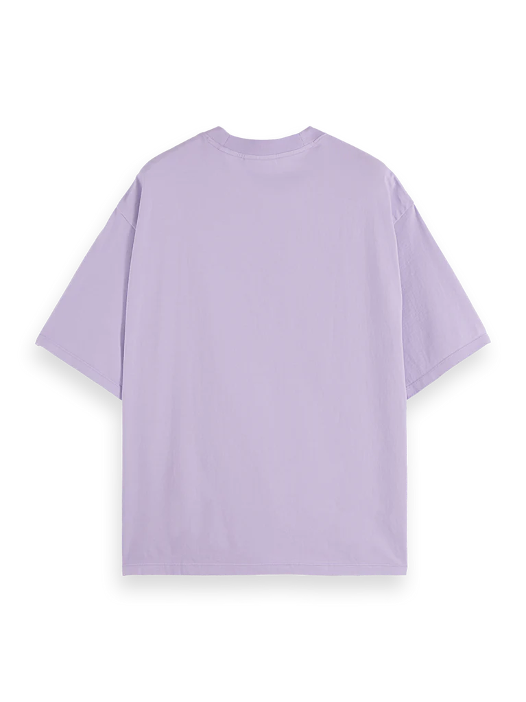 SCOTCH & SODA Men's Loose Fit Graphic T-Shirt with Front Chest Artwork - Casual Streetwear for Everyday Wear & Urban Outfits