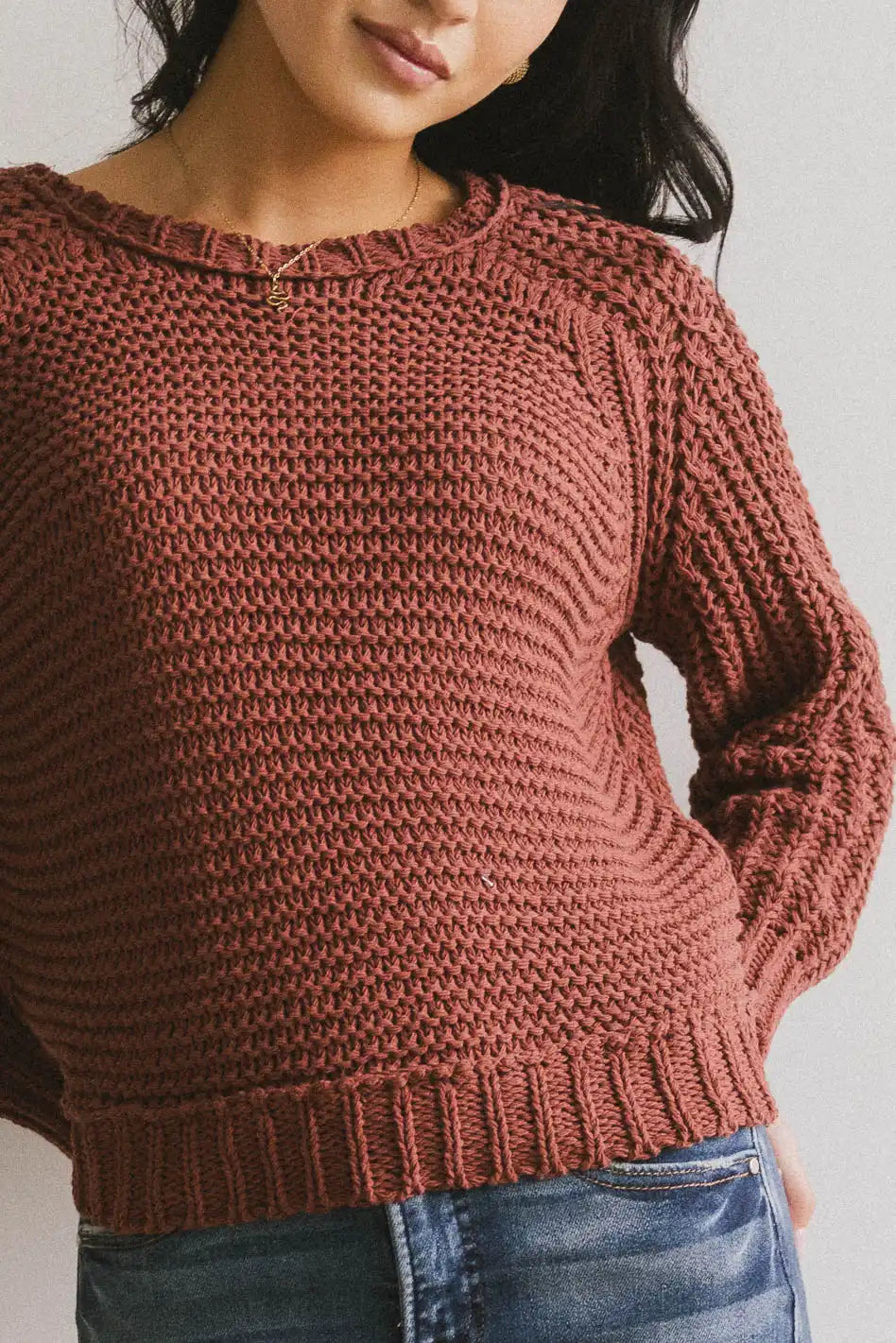 Juniper Textured Sweater in Berry - Cozy Knit Pullover for Women | Fall Winter Fashion | Perfect for Office, Date Night & Casual Outings