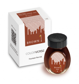 Colorverse Office Series Brown Fountain Pen Ink - 30ml Bottle for Calligraphy, Writing & Journaling - Premium Ink for Smooth Writing Experience